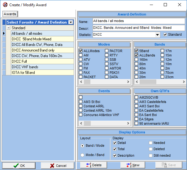 Create An Award Definition